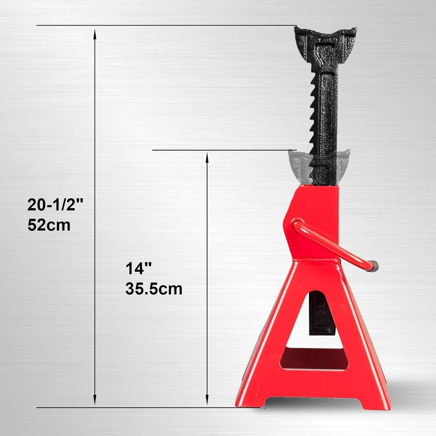 BIG RED AT43006UR Steel Jack Stands: 3 Ton (6,000 LBs) Capacity, 2 Pack, RED