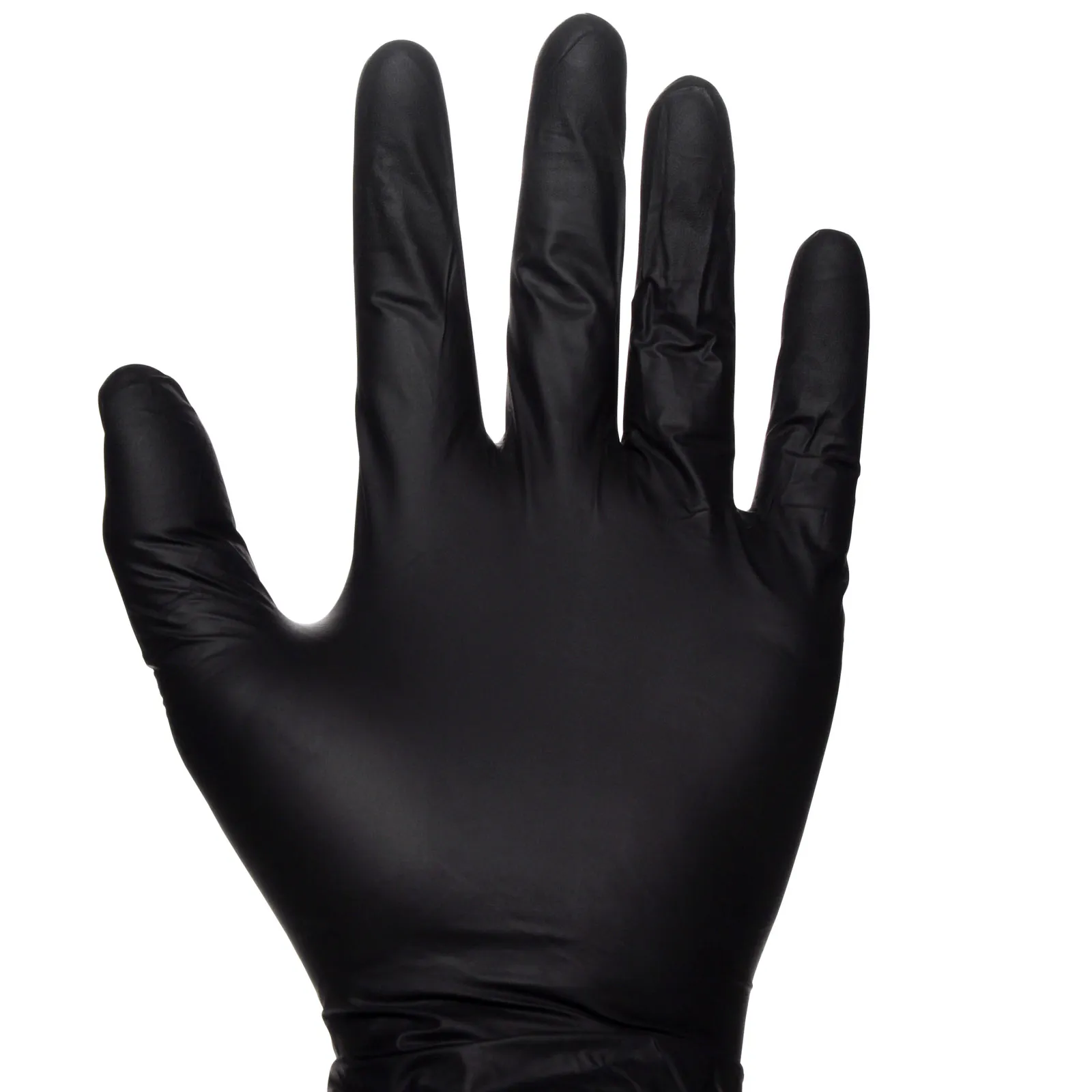 Black Nitrile Exam Gloves Pair in Recloseable Bag