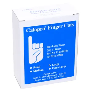 Blue Finger Cots Calapro Large