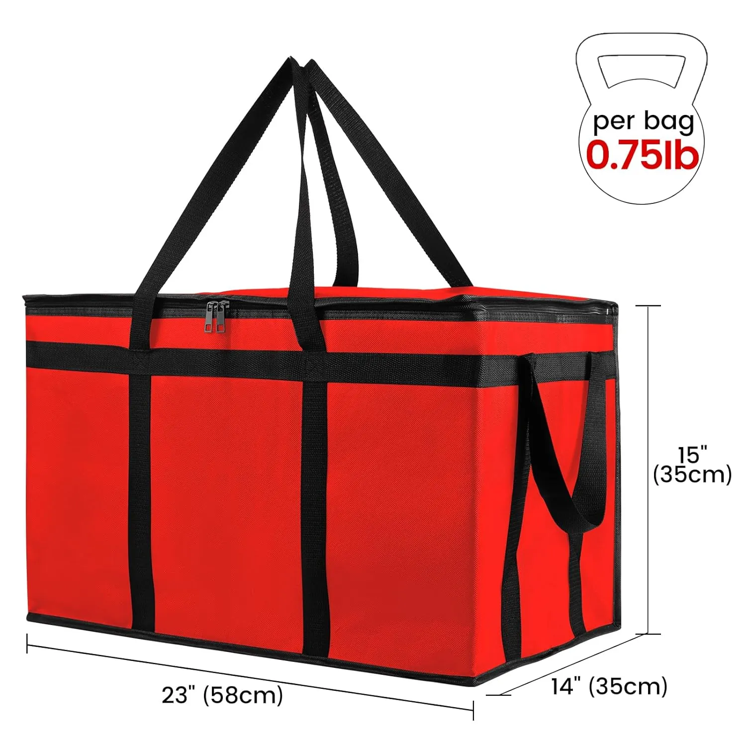 Bodaon Large 2-Pack Insulated Food Delivery Bag, XXXL Pizze Cooler Bags, Dashers Door Dash Accessories, Thermal Cold/Hot Styrofoam Carrier for Doordash/Travel/Shopping/Catering/Car