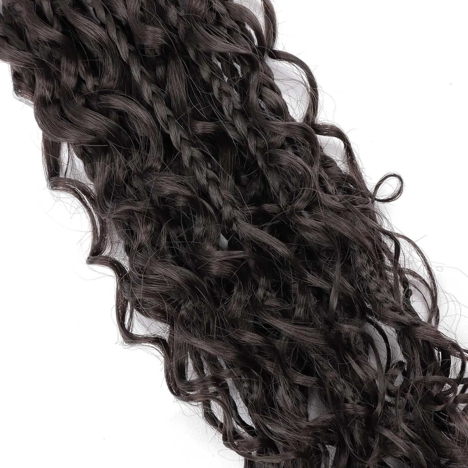 Boho Goddess Box Braids Crochet Hair 18 inch, 8 Packs Crochet Box Braids for Black Women Pre-looped Bohomian Box Braids Crochet Braids Synthetic Braiding Hair Extension #4