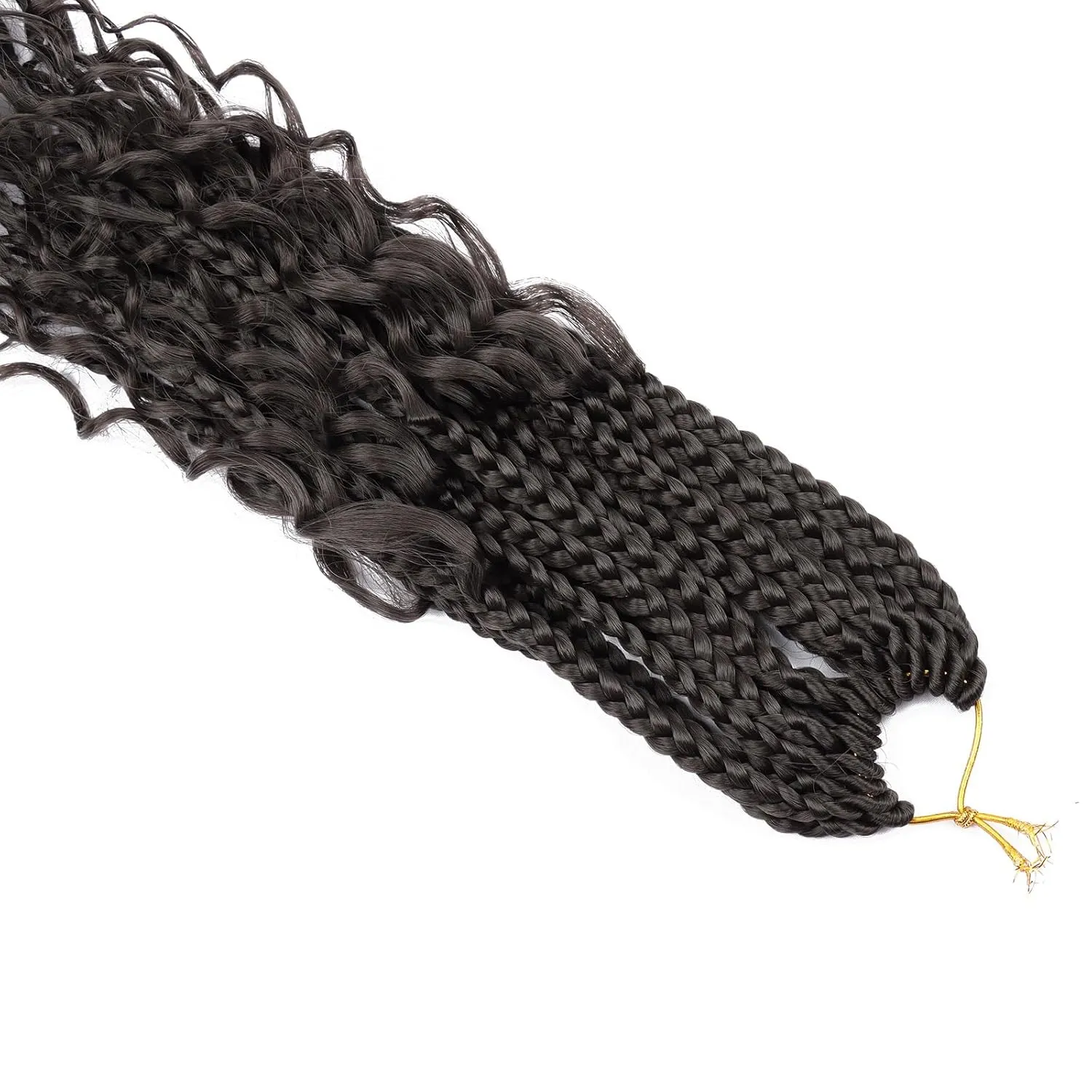 Boho Goddess Box Braids Crochet Hair 18 inch, 8 Packs Crochet Box Braids for Black Women Pre-looped Bohomian Box Braids Crochet Braids Synthetic Braiding Hair Extension #4