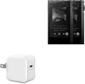 BoxWave Charger Compatible with Astell & Kern Kann Alpha - PD GAN miniCube (30W), 30W Tiny PD GAN Type-C Wall Charger - Winter White