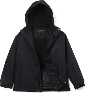 Boy's Waterproof Ski Jacket,Kids Warm Winter Snow Coat,Hooded Fleece Outwear,Windproof RainCoat