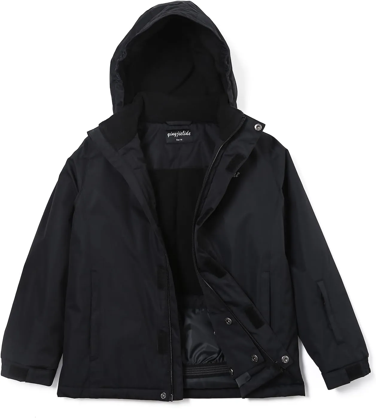 Boy's Waterproof Ski Jacket,Kids Warm Winter Snow Coat,Hooded Fleece Outwear,Windproof RainCoat