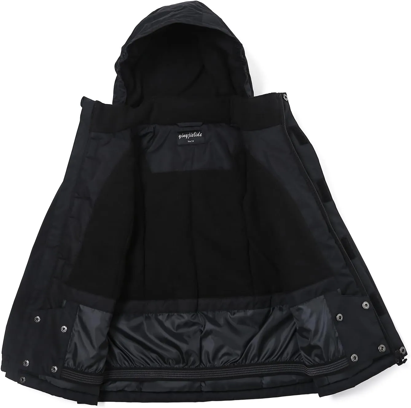 Boy's Waterproof Ski Jacket,Kids Warm Winter Snow Coat,Hooded Fleece Outwear,Windproof RainCoat