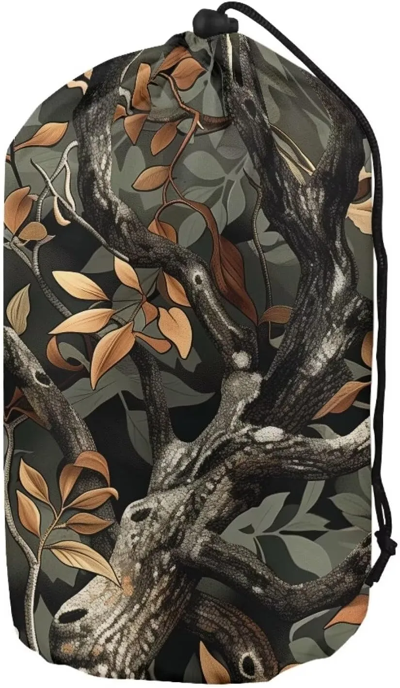Branches Print Stuff Sack Set of 3 Draw String Bag Ultralight Water Resistant Camping Storage Bag for Travel Camping Hiking Outdoor