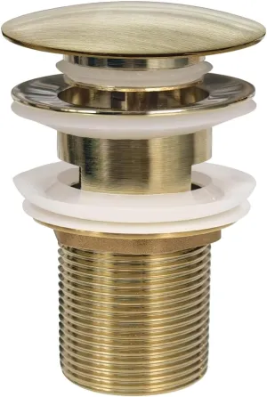 Brass Freestanding Tub Drain, Pop Up Freestanding Tub Drain Plug, Fits Most Freestanding Tub Drain Kits (Brushed Gold)