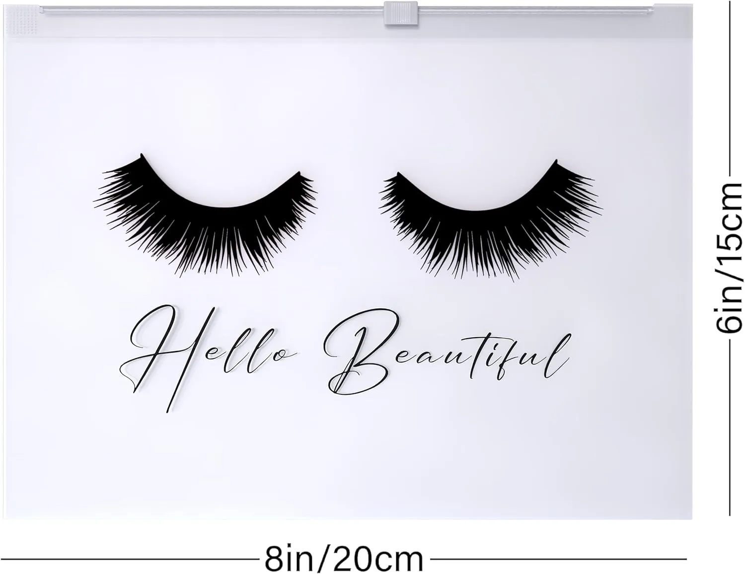 BRAWNA Lash Extension Aftercare Bags - Eyelash Extension Kit Supplies - Lipstick Travel Pouch - Cute Lip Gloss Bags - size 6x8