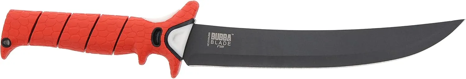 BUBBA Multi-Flex Interchangeable Blade Kit, with Non-Slip Grip Handle, 2 Ti-Nitride S.S. Coated Non-Stick Blades and Case for Fishing