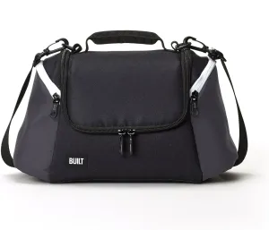 BUILT All Day Water-Resistant Insulated Fabric Lunch Bag with Zip Closure and Removable Shoulder Strap Black 5227344