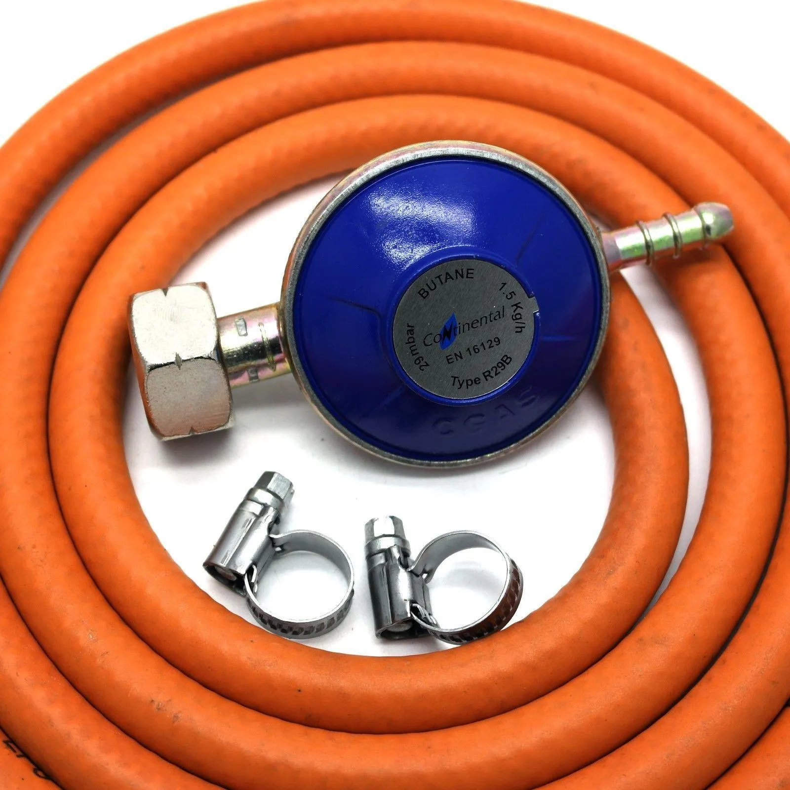Butane Gas Regulator with 2m Hose And Clips Fits Calor Gas 4.5kg Cylinders ONLY