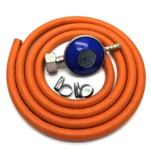 Butane Gas Regulator with 2m Hose And Clips Fits Calor Gas 4.5kg Cylinders ONLY