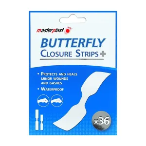 Butterfly Strips - White - Pack of 36