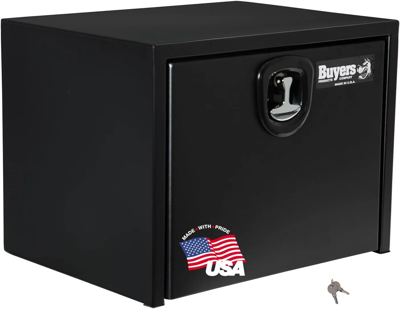 Buyers Products 1734500 Textured Matte Black Steel Underbody Truck Box, 24 x 24 x 24 Inch, Made In The USA, Tool Box For Bed of Truck