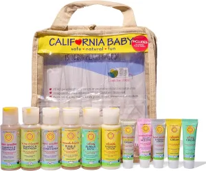 California Baby Deluxe Travel Set | Wash   Hand Lotion Travel Size | Mixed Product Gift Set