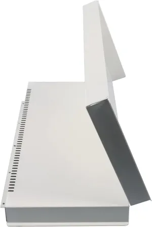 Camco Camper/RV Stove Top Cover | Features Hinged Design for Easy Access to Front Burners & Fits Most 3 or 4 Burner RV/Boat Stoves | Crafted of 20-Gauge Steel w/Powder-Coated Finish | White (43557)