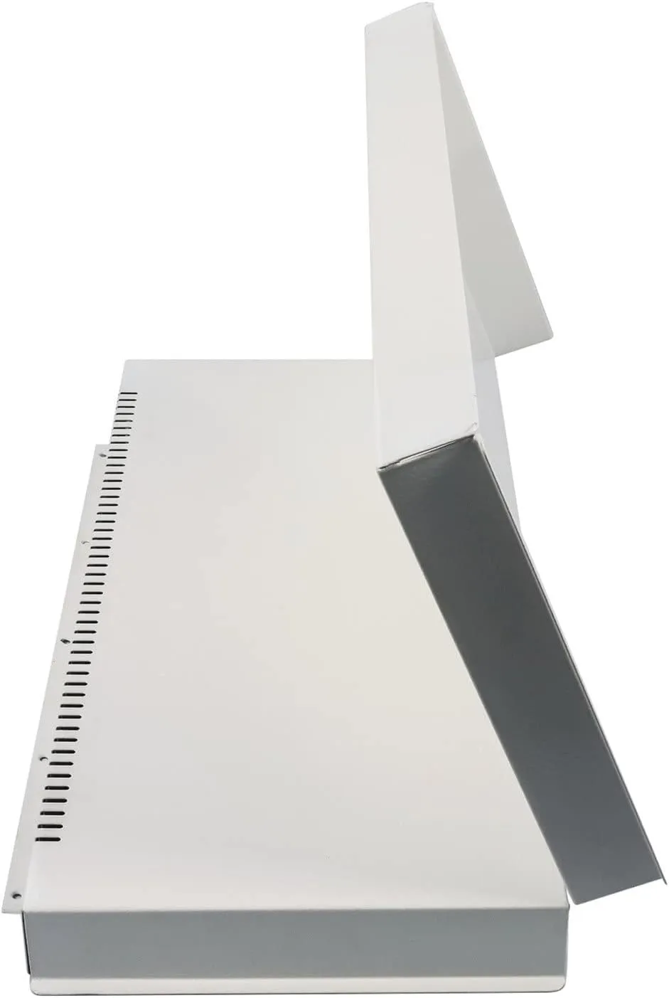 Camco Camper/RV Stove Top Cover | Features Hinged Design for Easy Access to Front Burners & Fits Most 3 or 4 Burner RV/Boat Stoves | Crafted of 20-Gauge Steel w/Powder-Coated Finish | White (43557)