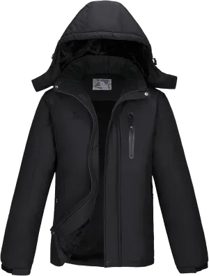 CAMEL Men's Winter Ski Jackets Waterproof Snow Coat with Hood Mountain Windproof Rain Jacket