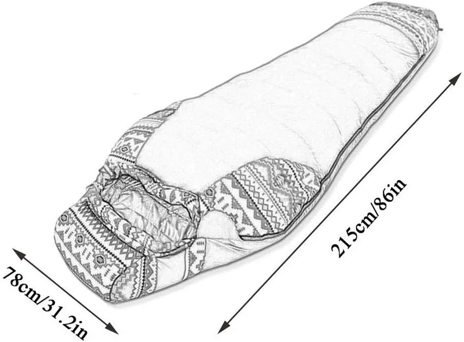 Camo Mummy Sleeping Bag, Compact for Camping, Hiking, Backpacking, Traveling，Teens and Adults，Waterproof
