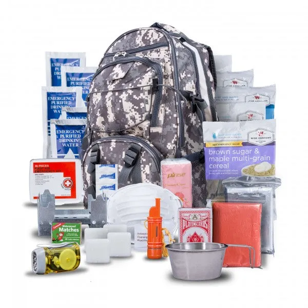 Camo Survival Kit Backpack For One Person