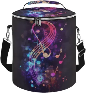 Camping Cooler Bag, Colorful Galaxy Music Note Print Portable Ice Pack Outdoor Cooler Bag Picnic Cooler Bag Foldable Cooler Bag, style