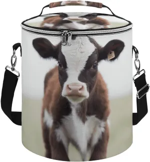 Camping Cooler Bag, Cow Print Portable Ice Pack Outdoor Cooler Bag Picnic Cooler Bag Foldable Cooler Bag, style