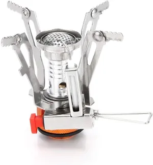 Camping Mini Stove Piezo Ignition Mini Gas Stove Collapsible Camp Burner for Outdoor Hiking Picnic Folding Burner