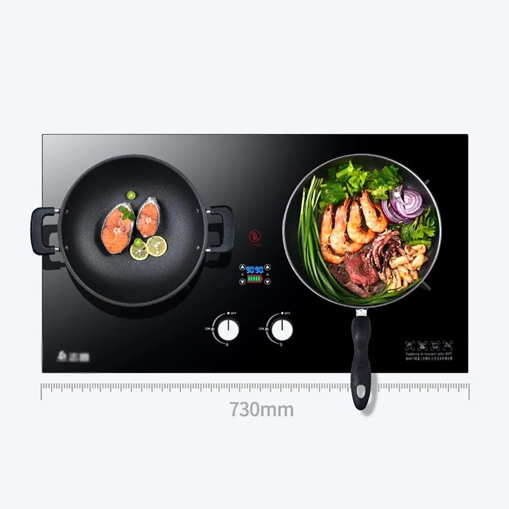 Camping StoveGas hob Cooker Kitchen Hob 2 Burners Drop-in Propane/Natural Gas Cooker Gas Stove LPG/NG Dual Fuel Cooker Easy to Clean [Energy Class A] (Color : C Size : NG) (A LPG)
