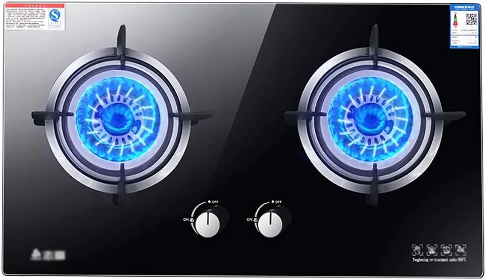 Camping StoveGas hob Cooker Kitchen Hob 2 Burners Drop-in Propane/Natural Gas Cooker Gas Stove LPG/NG Dual Fuel Cooker Easy to Clean [Energy Class A] (Color : C Size : NG) (A LPG)