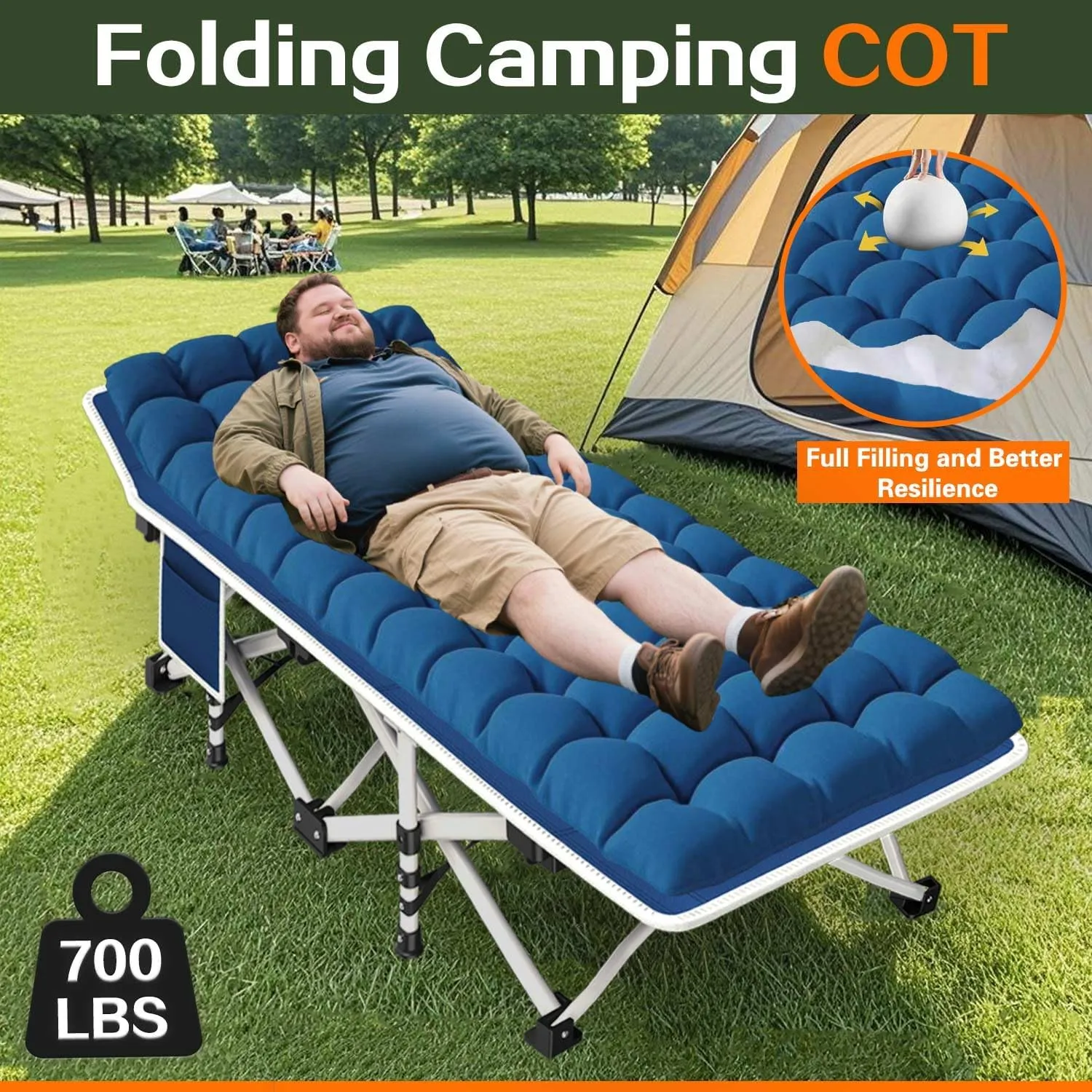 campintg cot with Mattress 3