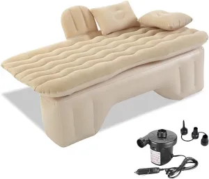Car Air Mattress Back Seat for Mazda CX-5 CX-3,Double Side Flocking Car Bed Portable Air Mattress Car Sleeping Mattress Car Accessories Cars Camping Bed,Off White