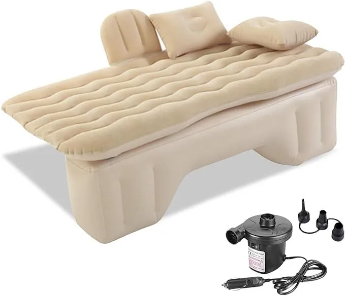 Car Air Mattress Back Seat for Mazda CX-5 CX-3,Double Side Flocking Car Bed Portable Air Mattress Car Sleeping Mattress Car Accessories Cars Camping Bed,Off White
