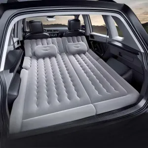 Car Air Mattress for Humma H3 2008,Flocking & PVC Thickened Double-Sided Portable Foldable Sleeping Pad Back Seat Trunk Inflatable Electric Pump Pillows,A