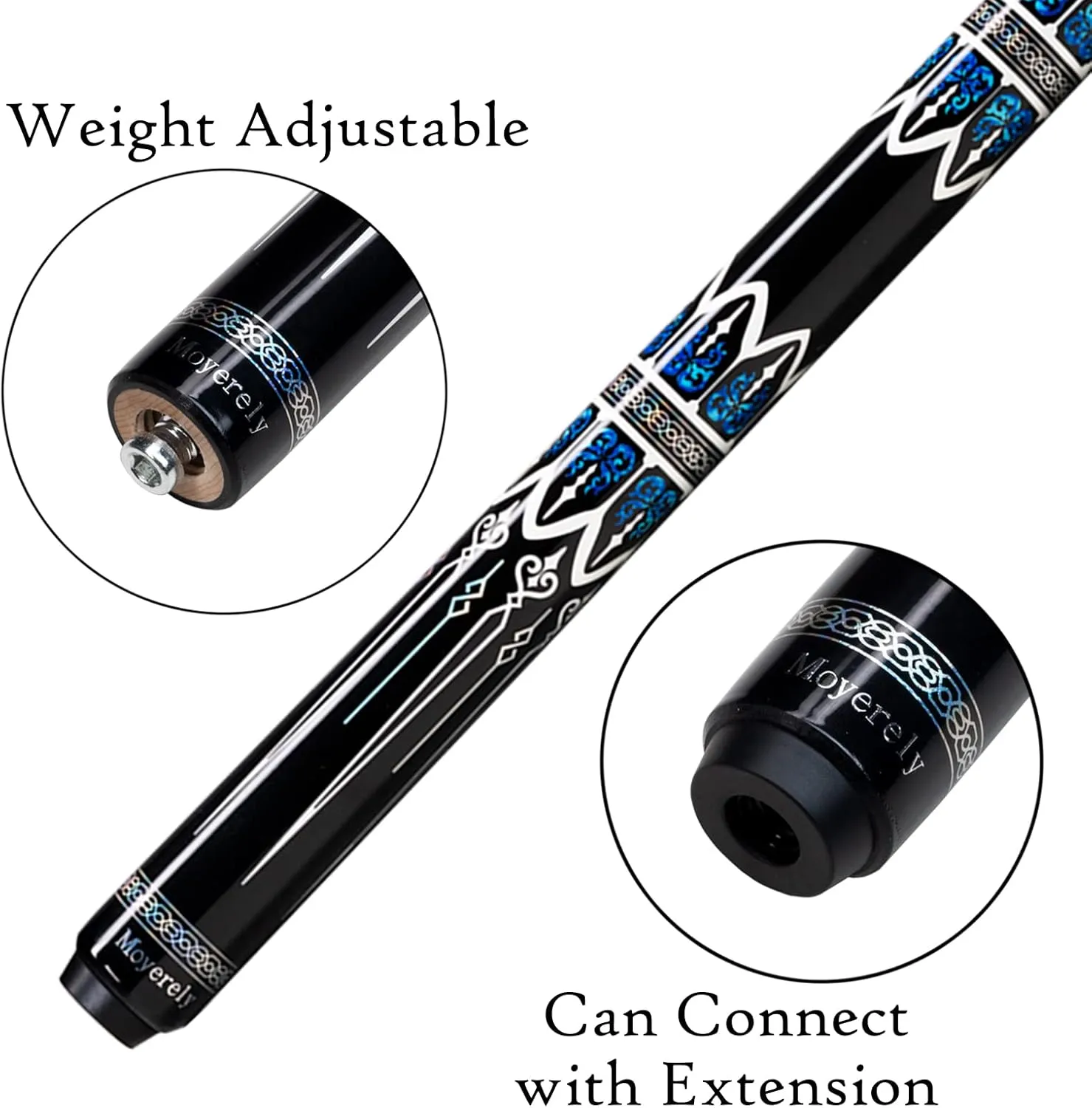 Carbon Fiber Pool Cue,11.8mm/12.5mm Low Deflection Cue Stick,Professional Pool Stick with Case