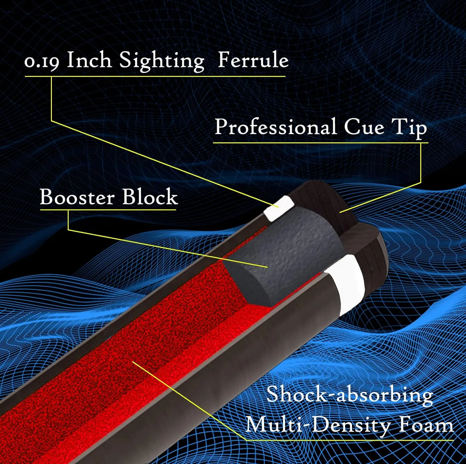 Carbon Fiber Pool Cue,11.8mm/12.5mm Low Deflection Cue Stick,Professional Pool Stick with Case