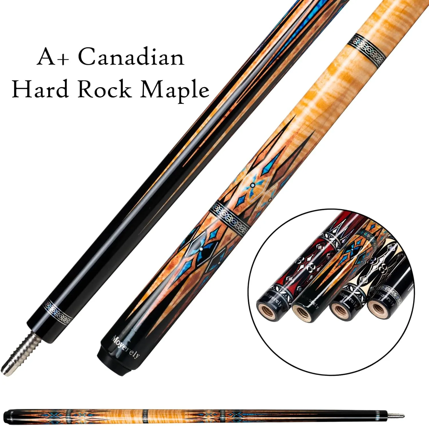 Carbon Fiber Pool Cue,11.8mm/12.5mm Low Deflection Cue Stick,Professional Pool Stick with Case