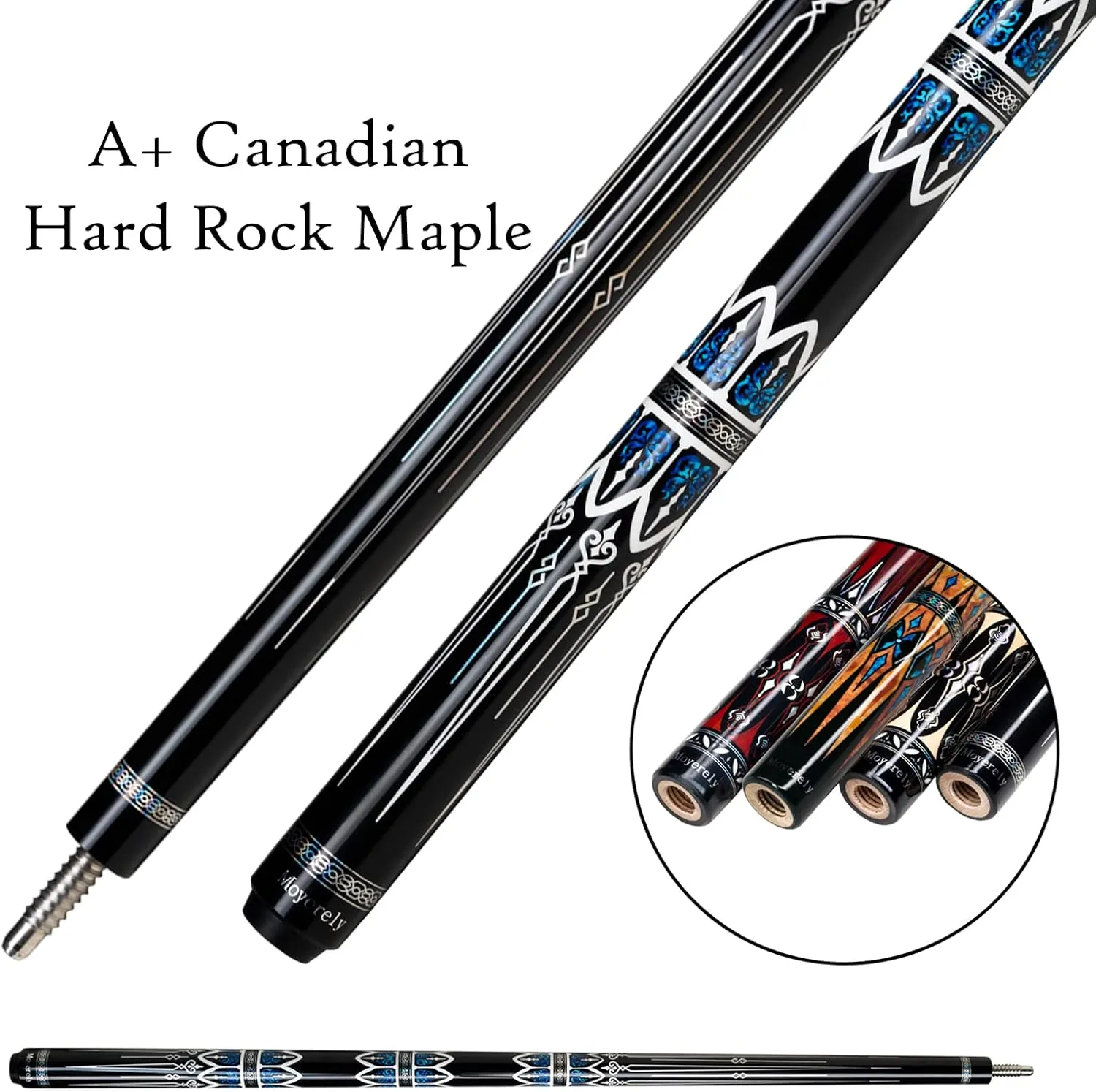 Carbon Fiber Pool Cue,11.8mm/12.5mm Low Deflection Cue Stick,Professional Pool Stick with Case