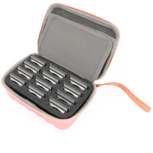 CASEMATIX Rose Gold Clipper Blade Holder - Protective Storage Case with Barber Blade Holder Foam and Hard Shell Impact-Resistant Outer