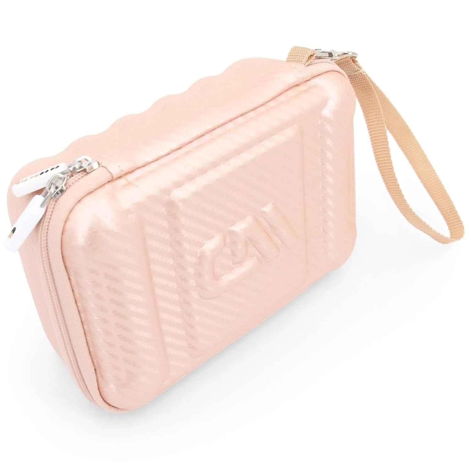 CASEMATIX Rose Gold Clipper Blade Holder - Protective Storage Case with Barber Blade Holder Foam and Hard Shell Impact-Resistant Outer