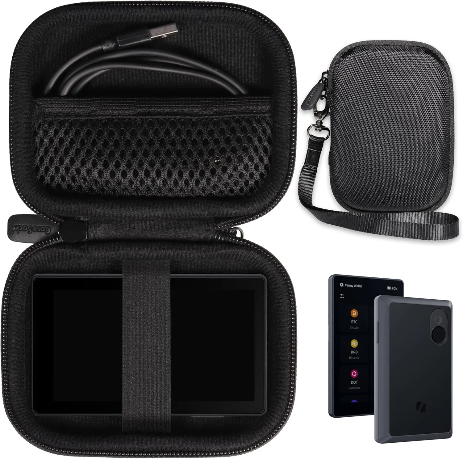 CaseSack Bitcoin Case for Keystone 3 Pro Cryptocurrency Hardware Wallet Air-gapped