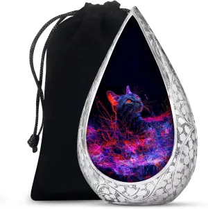 Cat Burial Urns for Human Ashes - Large Drop Funeral Urns for Human Ashes Adult Male and Female Cremation - Holds 200 Cubic - Memorial Gifts for Loss of Mom and Dad, 10 Inch