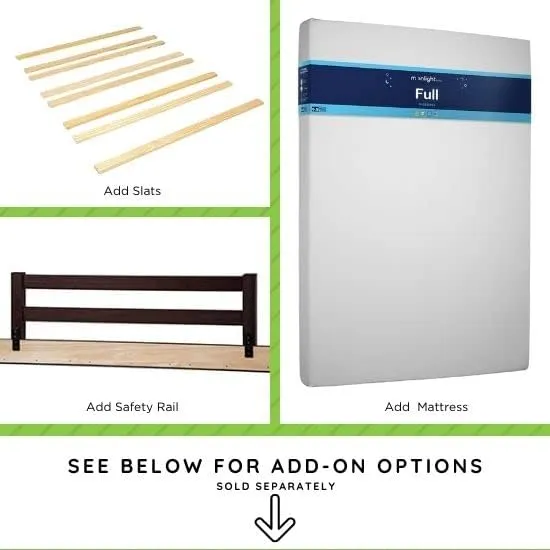 CC KITS Full-Size Conversion Kit Bed Rails for Dolce Babi Cribs (Driftwood)