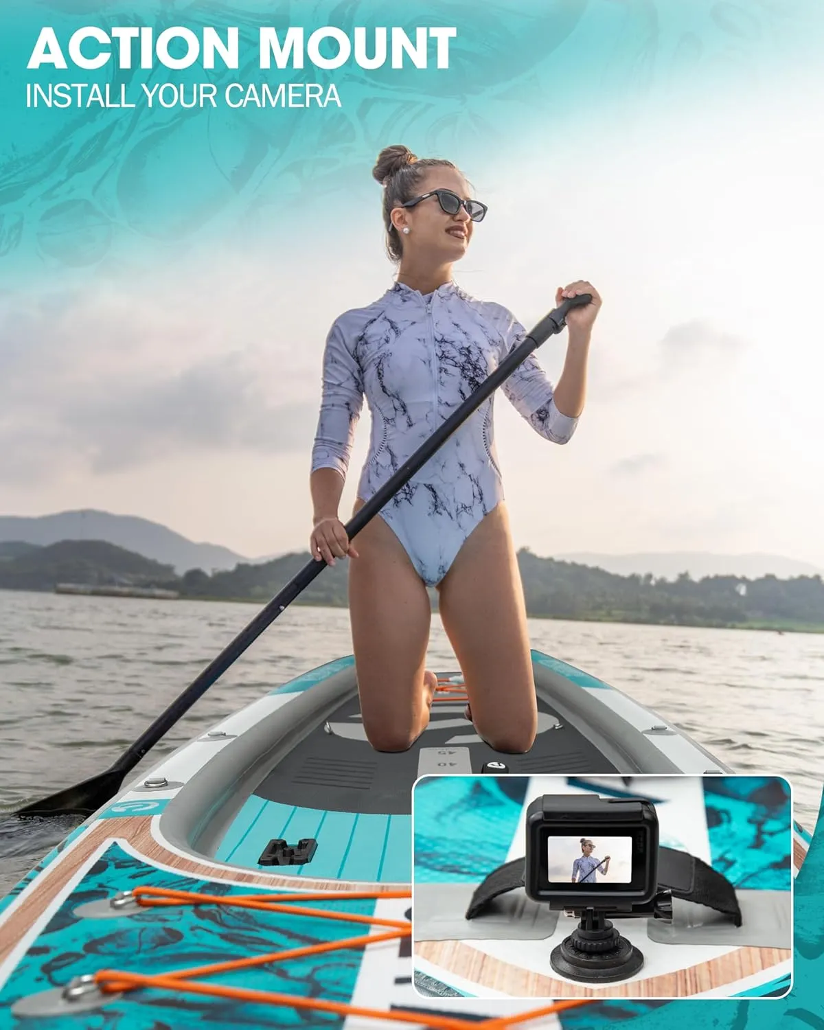 CETANA 11'6×35" Extra Wide Stand Up Paddle Board for Adults & Youth, 400lb Capacity Inflatable Paddle Board, Sup for 2 1 Person with Removable US Fin, 100L Backpack, Floating Paddle, Safety Leash