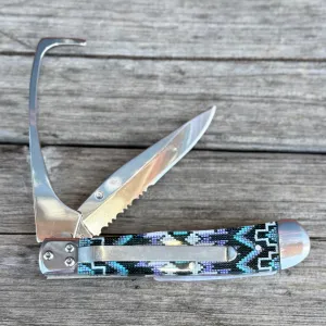 Circle SH Turquoise Beaded Knife/Hoof Pick
