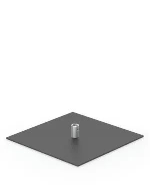 Classic Banner Stand 24 Wide Square Base | Black