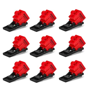 Clip-On Circuit Breaker Lockout Device,9 Pack Loto Lockout Tagout Lock for Molded Case Circuit Breakers with Switch Handle Width Within 0.65 Inch (BD-D11X-9PCS)