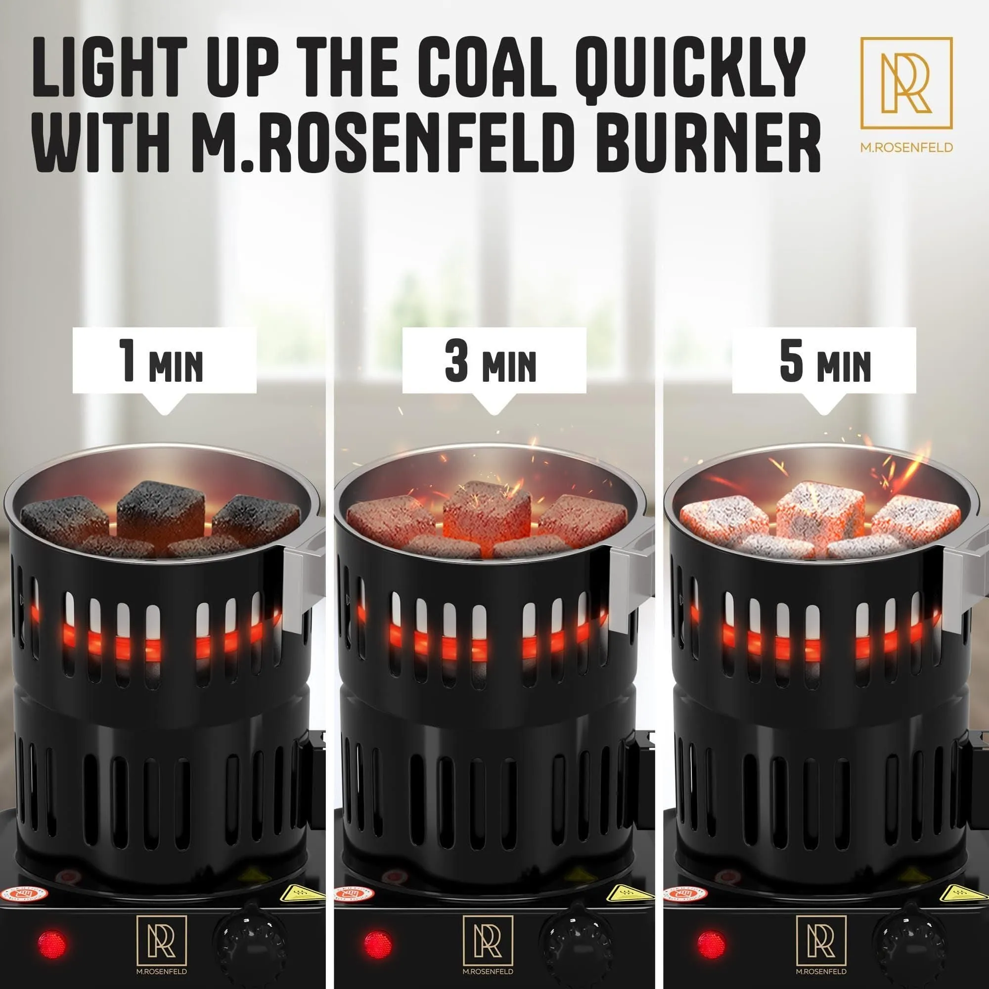 Coconut Charcoal Lighters High-tech Burner Electric Charcoal 800W with Tongs Multipurpose Charcoal Starter Electric Service-focused
