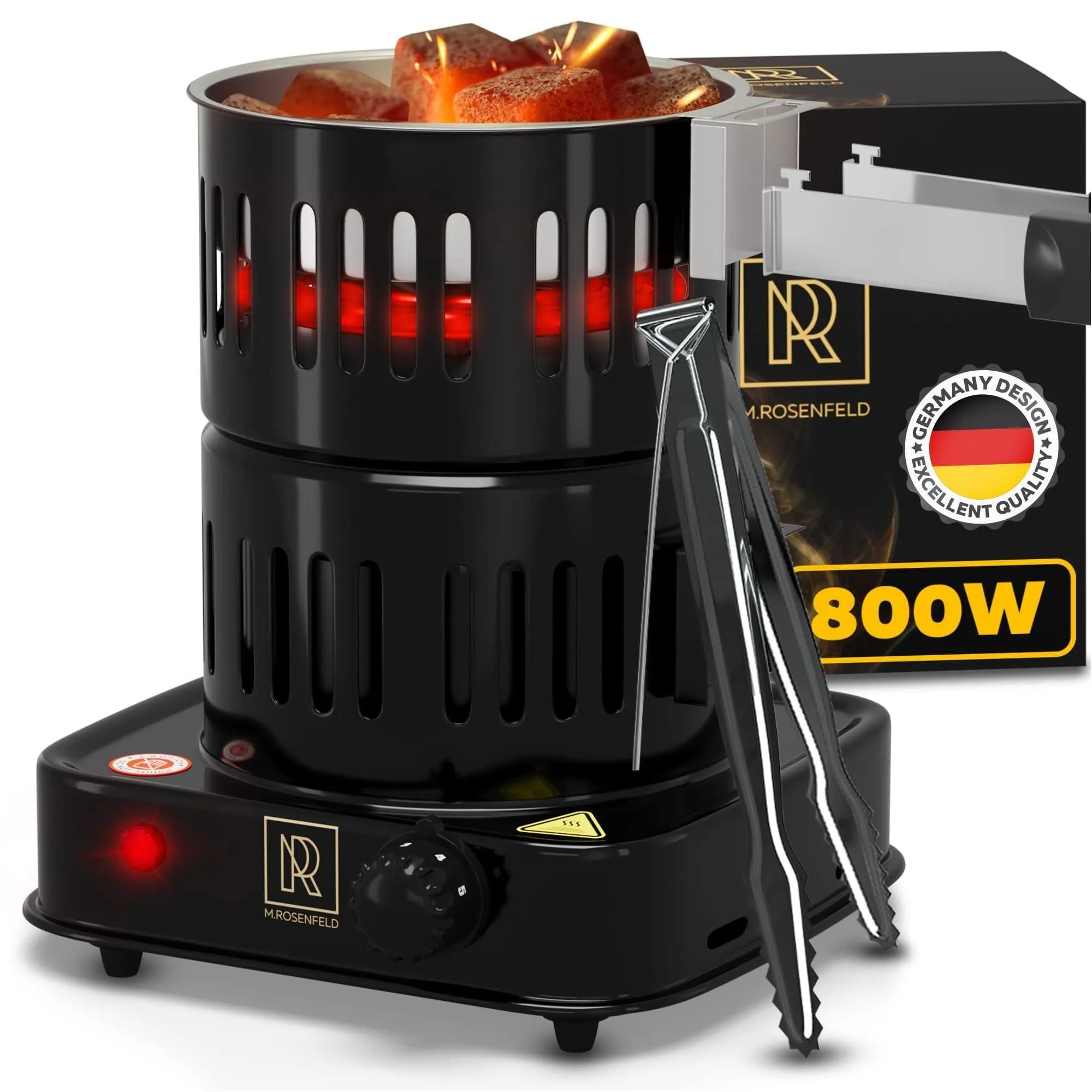 Coconut Charcoal Lighters High-tech Burner Electric Charcoal 800W with Tongs Multipurpose Charcoal Starter Electric Service-focused