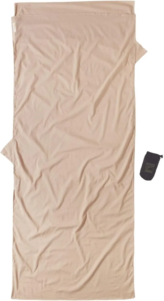 COCOON - Premium - Insect Shield - Egyptian Cotton TravelSheet - Sand